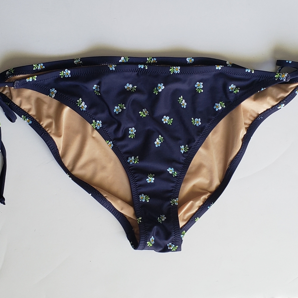 J Crew NWT Side Tie Floral Bikini Bottom